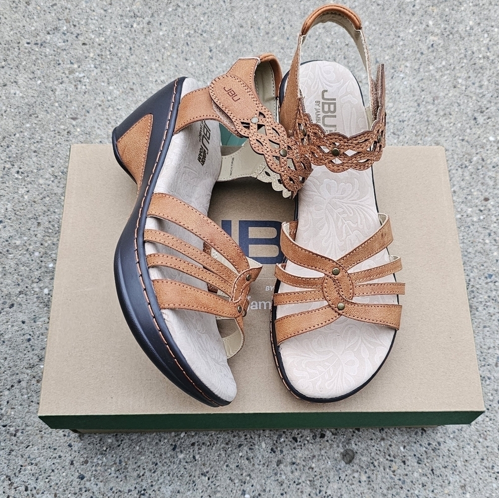 Jbu memory foam Cushioned sandals women's  8 - Picture 11 of 12
